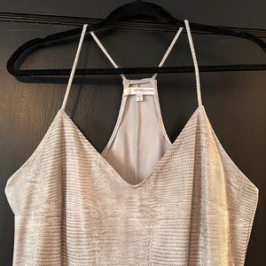 Lavender Brown mini snakeskin dress